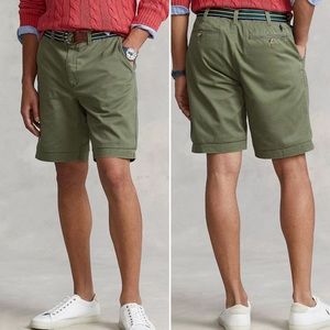 Polo Ralph Lauren Chino Shorts 42B Classic Fit Big & Tall 9-Inch Green Preppy